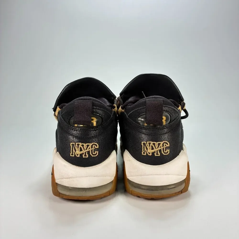 Nike Air More Money NYC Brooklyn Oil Grey Gold Sneakers AR5401-001 Mens Size 9.5
